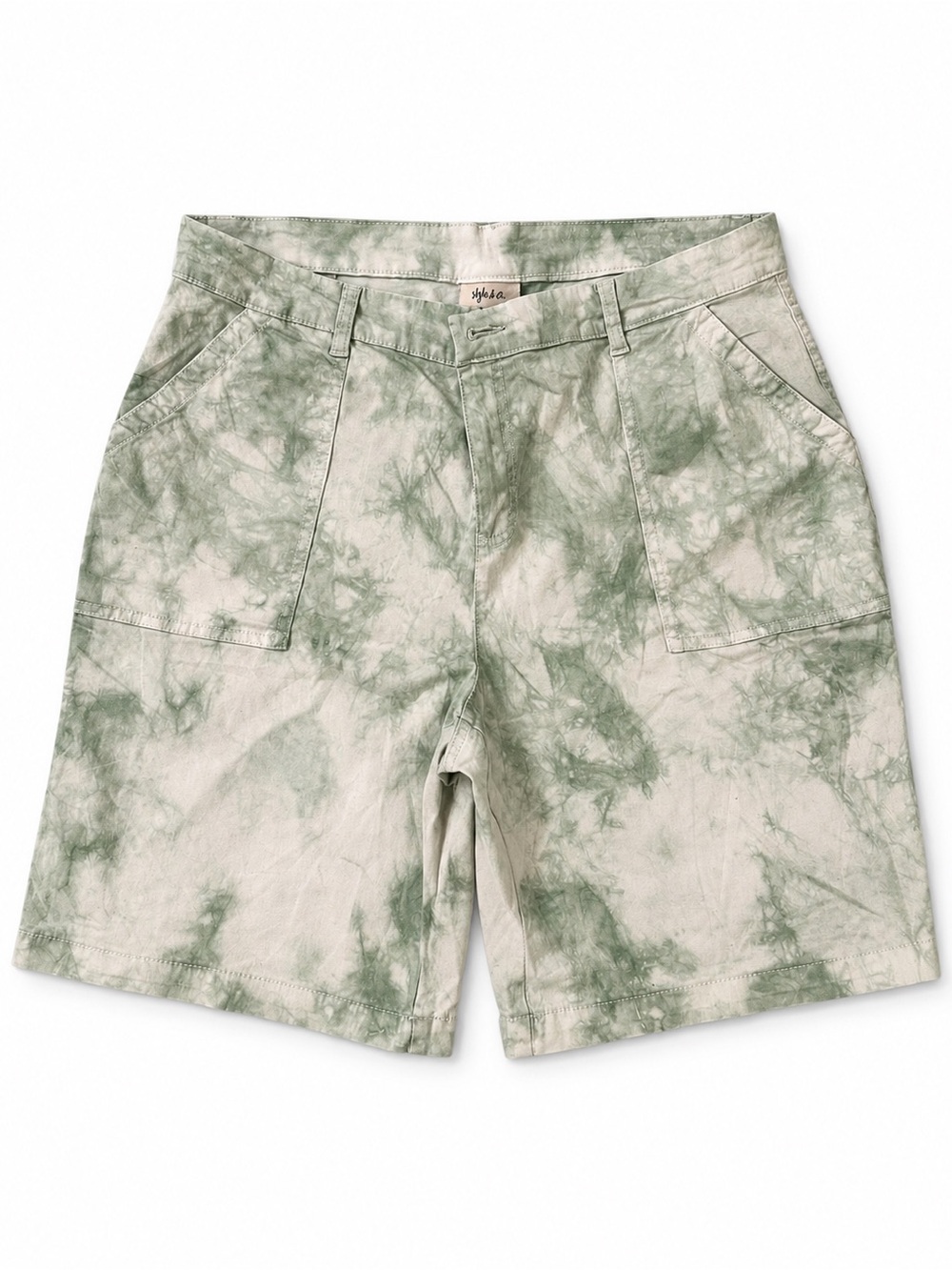 Style & Co. Green Tie-Dye Women's Bermuda Shorts